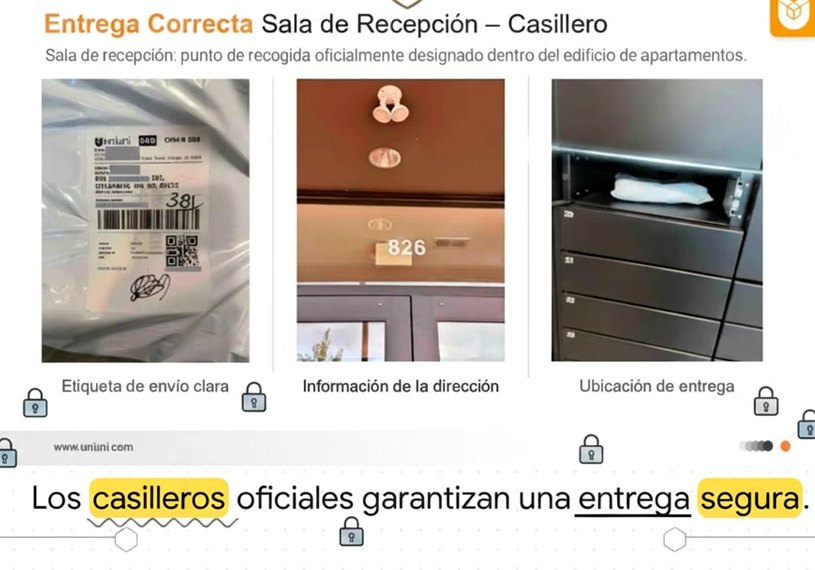 Ejemplos reales de entrega en casillero autorizado